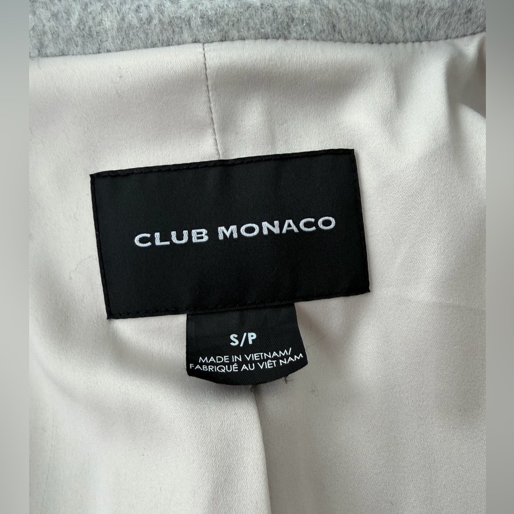 Club Monaco Daylina Long Wool Coat Heather Gray Size Small - Picture 9 of 16